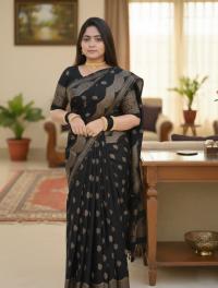 Japani Silk Skin Print Sharee with Blouse Piece ⭐⭐⭐⭐