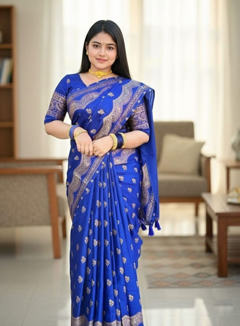 Japani Silk Skin Print Sharee with Blouse Piece ⭐⭐⭐⭐