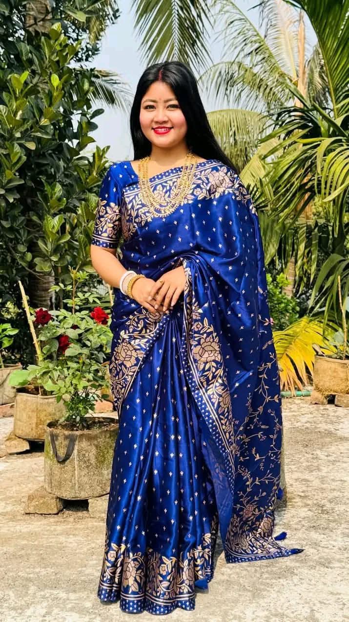 Japani Silk Skin Print Sharee with Blouse Piece ⭐⭐⭐⭐