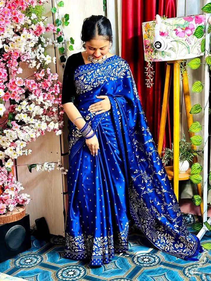 Japani Silk Skin Print Sharee with Blouse Piece ⭐⭐⭐⭐