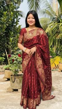 Japani Silk Skin Print Sharee with Blouse Piece ⭐⭐⭐⭐