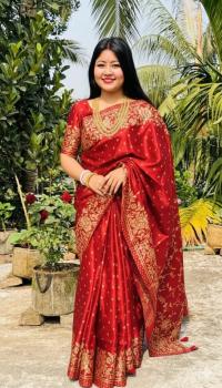 Japani Silk Skin Print Sharee with Blouse Piece ⭐⭐⭐⭐