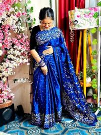 Japani Silk Skin Print Sharee with Blouse Piece ⭐⭐⭐⭐