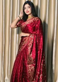 Japani Silk Skin Print Sharee with Blouse Piece ⭐⭐⭐⭐