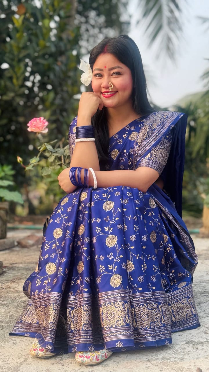 Japani Silk Skin Print Sharee with Blouse Piece ⭐⭐⭐⭐