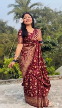 Japani Silk Skin Print Sharee with Blouse Piece ⭐⭐⭐⭐