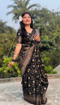 Japani Silk Skin Print Sharee with Blouse Piece ⭐⭐⭐⭐