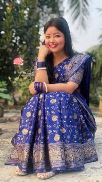 Japani Silk Skin Print Sharee with Blouse Piece ⭐⭐⭐⭐