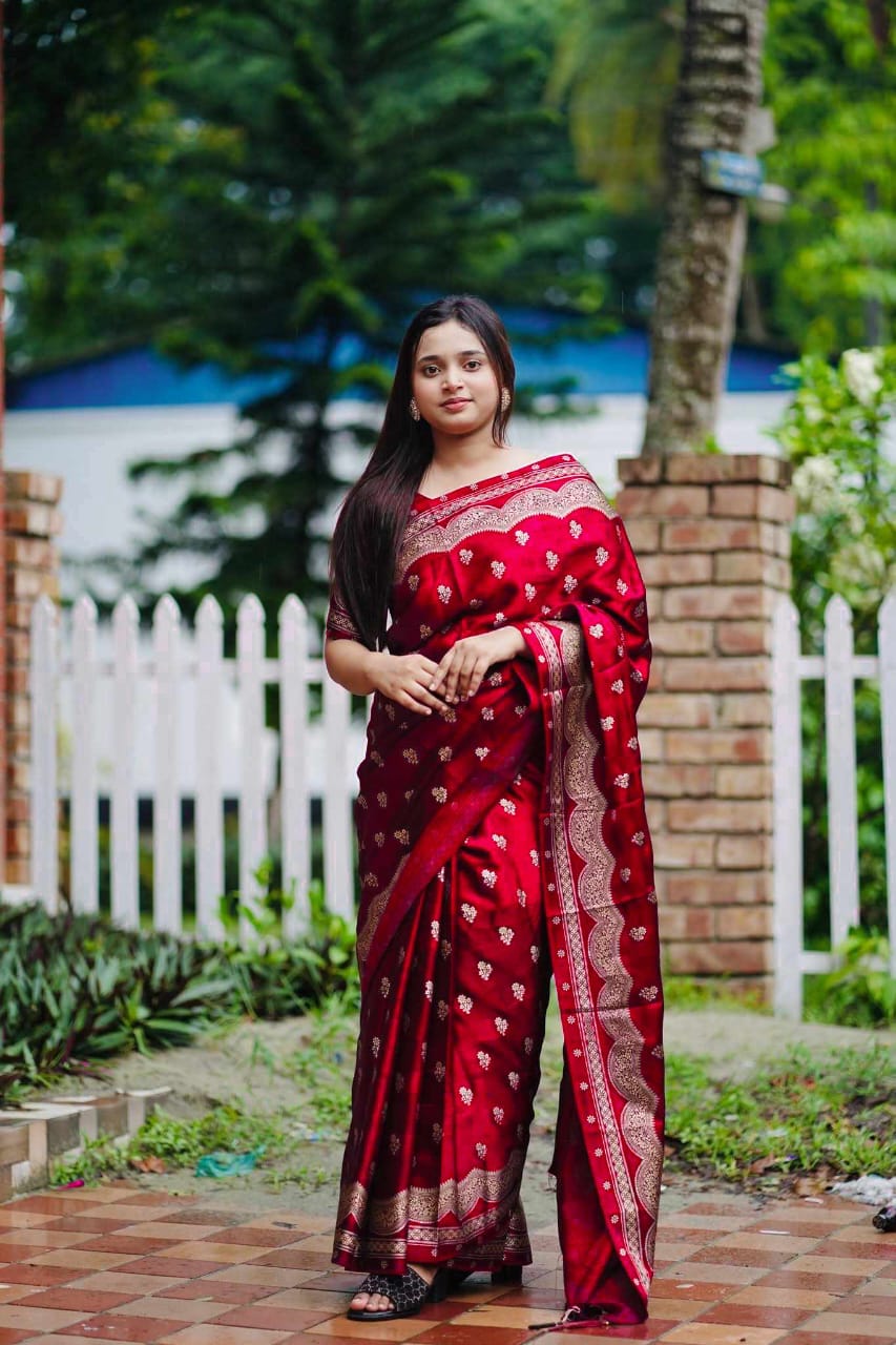 Japani Silk Skin Print Sharee with Blouse Piece ⭐⭐⭐⭐