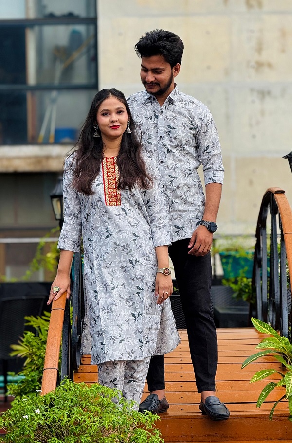 Premium Shirt Three Piece Couple Set