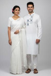 Premium Embroidery Matching Saree & Panjabi Couple Collection