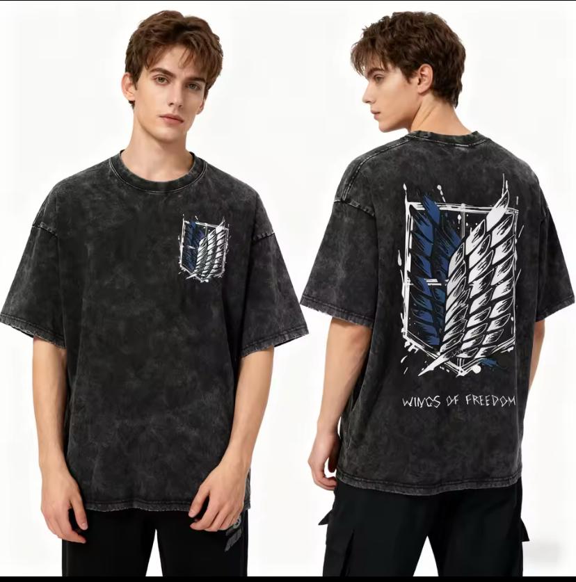Premium 250+ GSM Acid Wash Drop Shoulder T-Shirt for Men