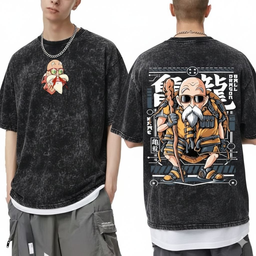 Premium 250+ GSM Acid Wash Drop Shoulder T-Shirt for Men