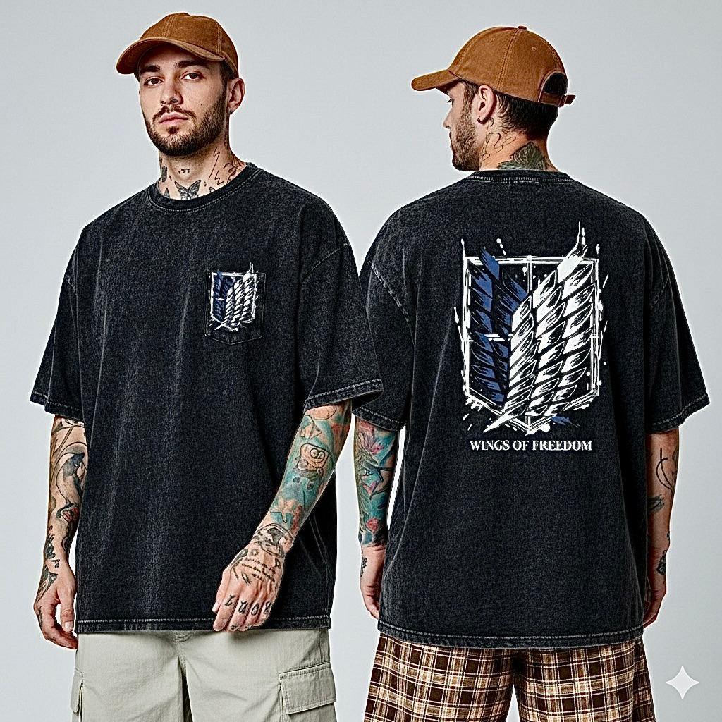 Premium 250+ GSM Acid Wash Drop Shoulder T-Shirt for Men