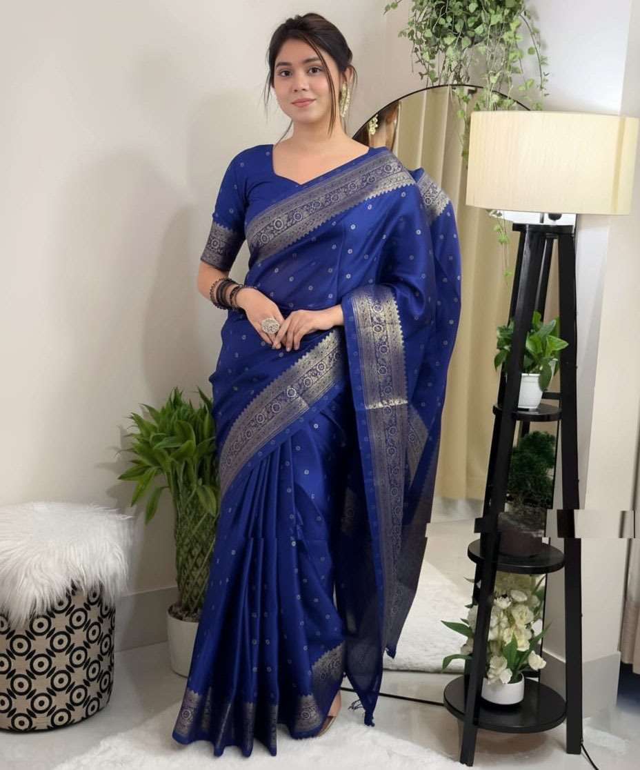 Premium Japani Silk Sharee with Skin Print and Matching Blouse Piece