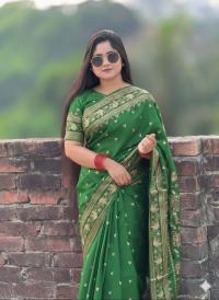 Premium Japani Silk Sharee with Skin Print and Matching Blouse Piece