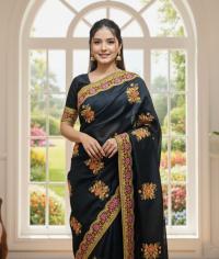 Premium Embroidery Semi Moslin Sharee ⭐⭐⭐⭐