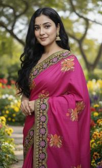 Premium Embroidery Semi Moslin Sharee ⭐⭐⭐⭐