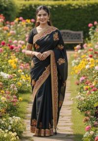 Premium Embroidery Semi Moslin Sharee ⭐⭐⭐⭐