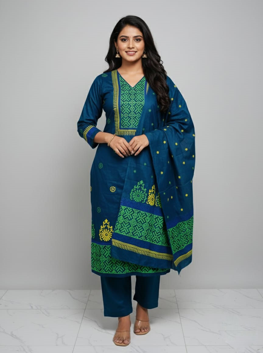 Block Print Three Piece ⭐⭐⭐