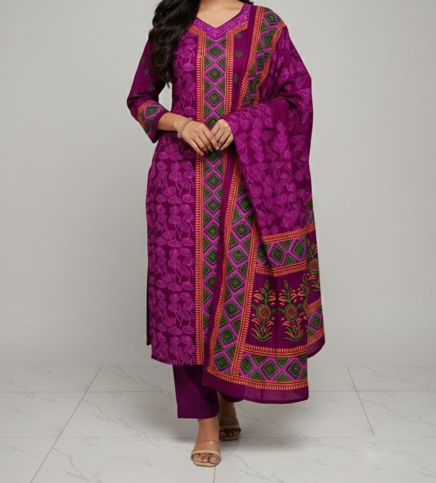 Block Print Three Piece ⭐⭐⭐