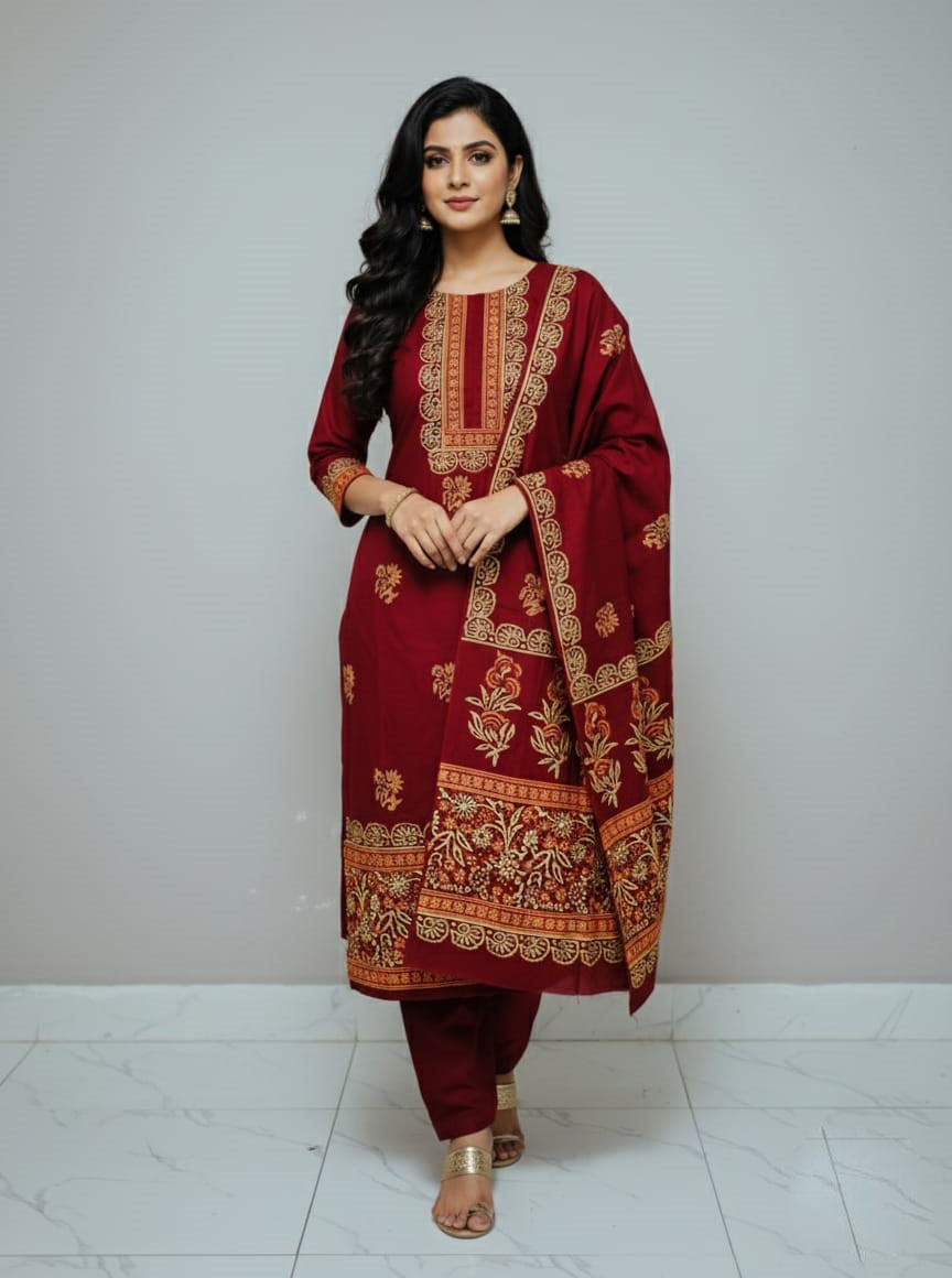 Block Print Three Piece ⭐⭐⭐