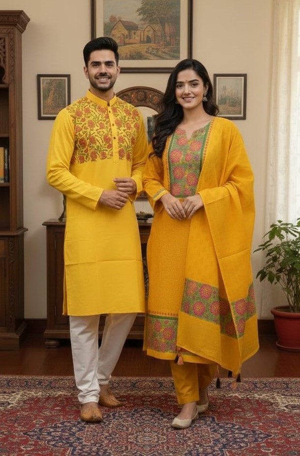 Panjabi Three Piece Couple Set ⭐⭐⭐