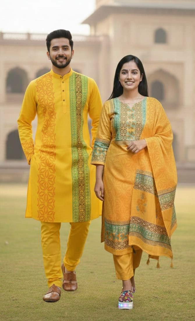 Panjabi Three Piece Couple Set ⭐⭐⭐