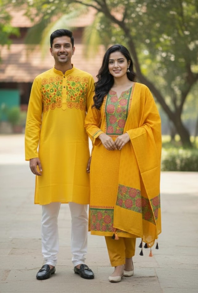 Panjabi Three Piece Couple Set ⭐⭐⭐