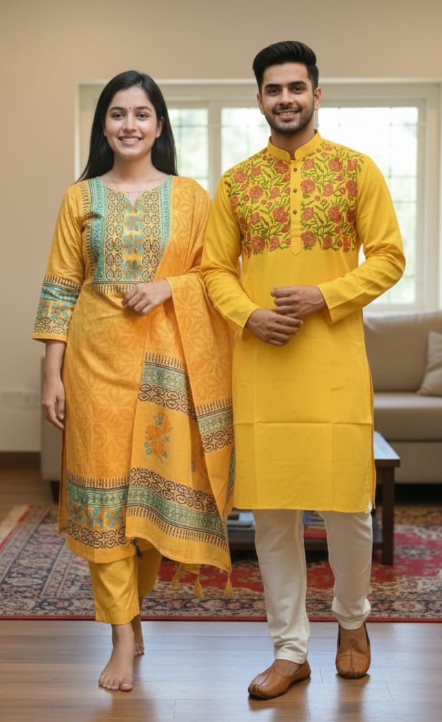 Panjabi Three Piece Couple Set ⭐⭐⭐