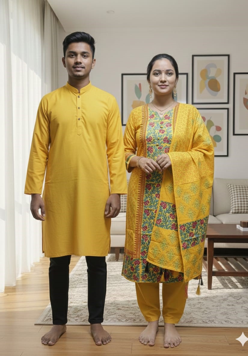 Panjabi Three Piece Couple Set ⭐⭐⭐