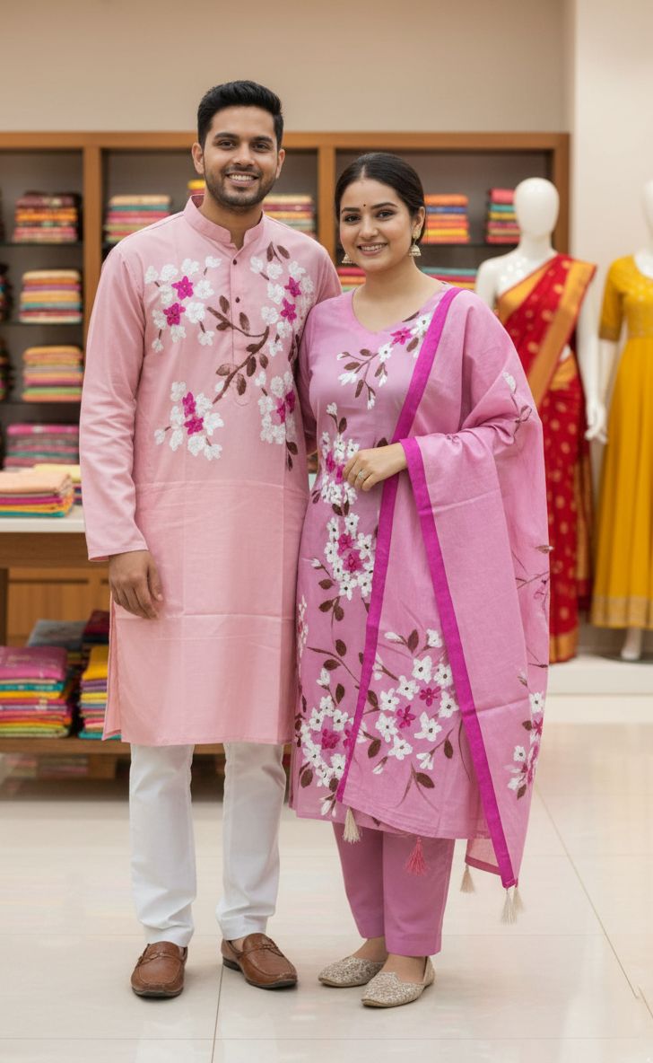 Panjabi Three Piece Couple Set ⭐⭐⭐