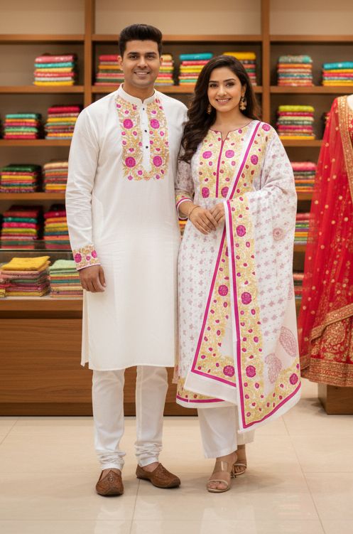Panjabi Three Piece Couple Set ⭐⭐⭐