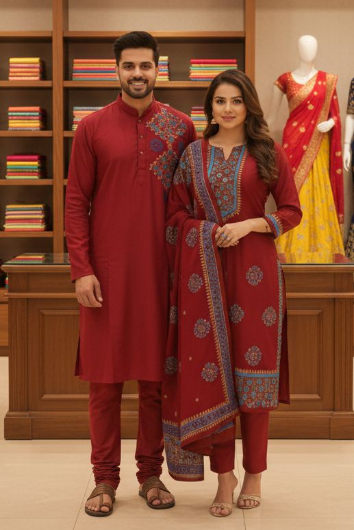 Panjabi Three Piece Couple Set ⭐⭐⭐