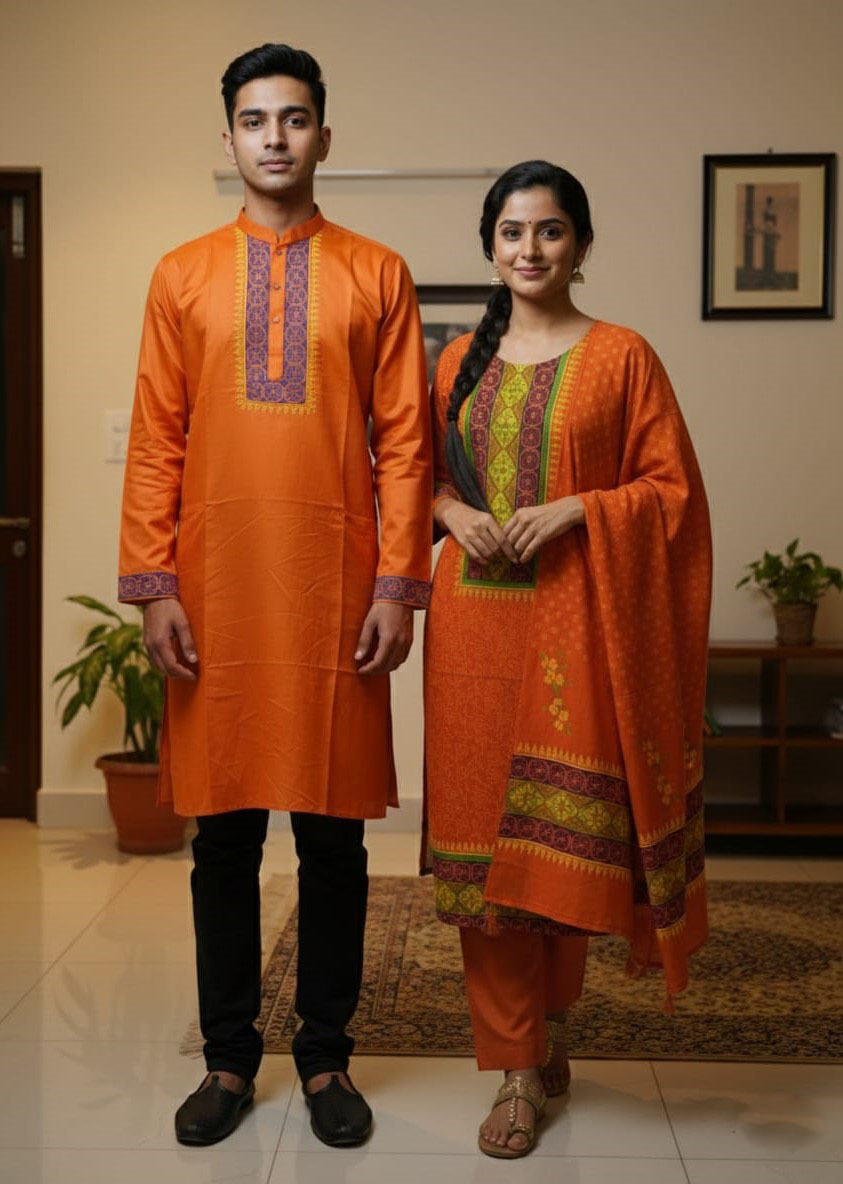 Block Print Three Piece