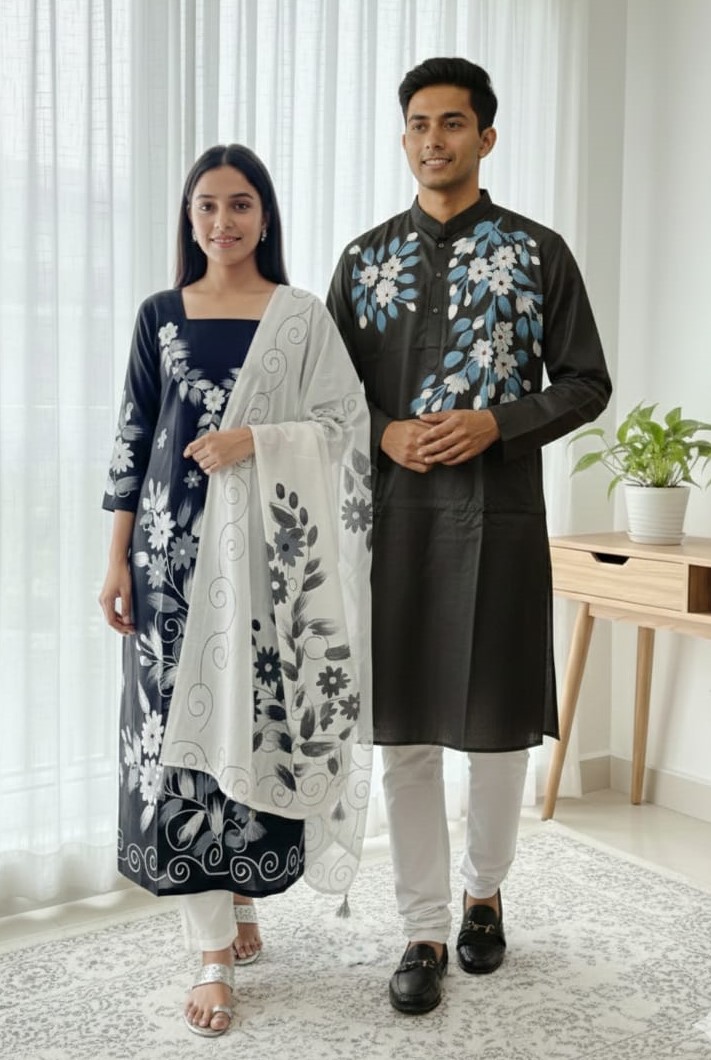 Block Print Three Piece