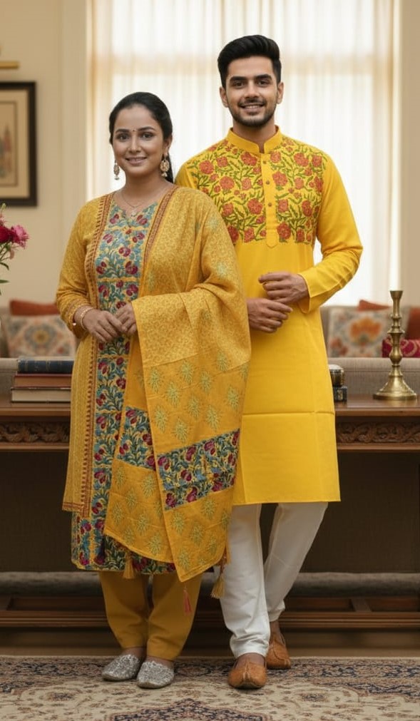 Block Print Three Piece