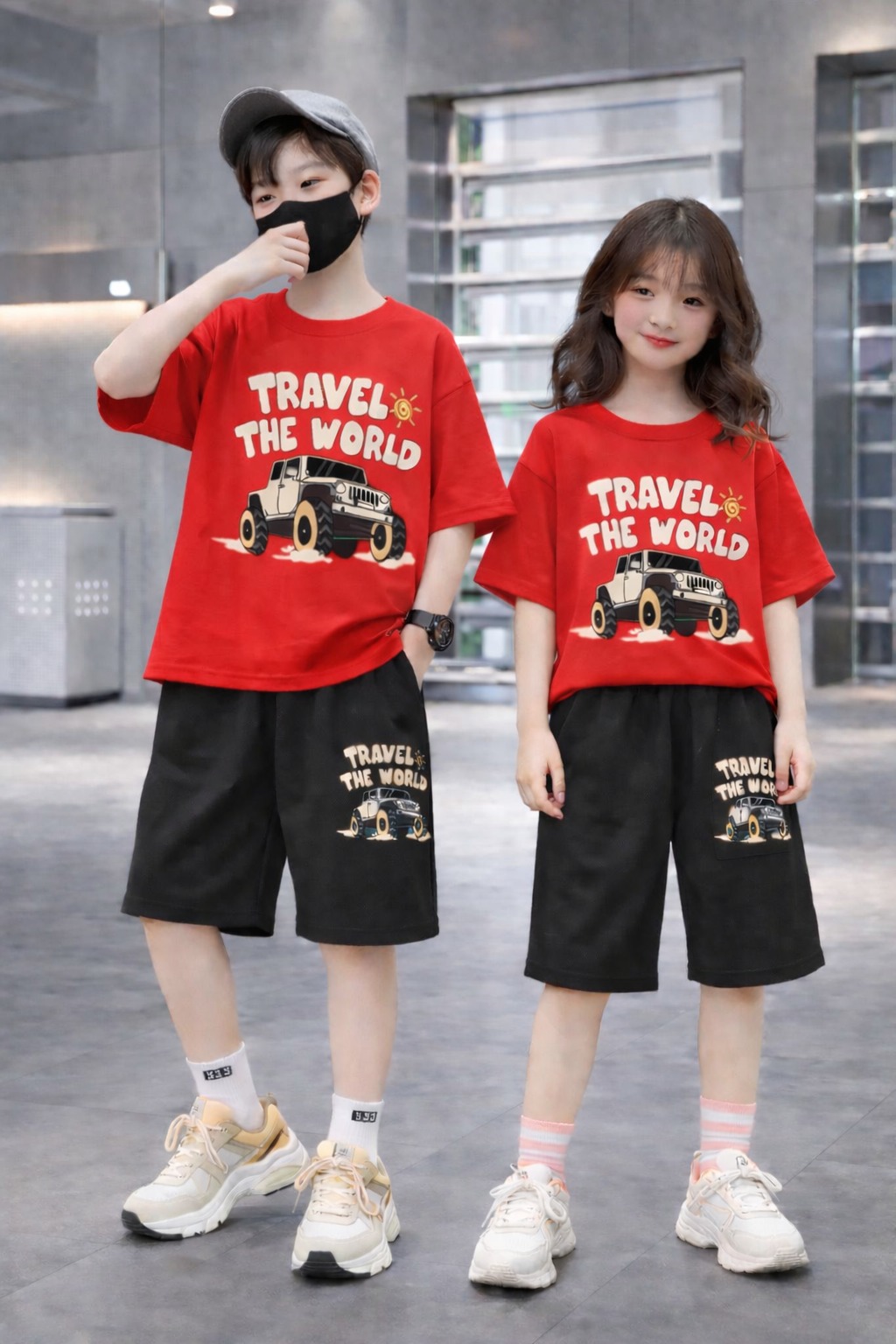 Drop Shoulder Baby TShirt and Pant Set