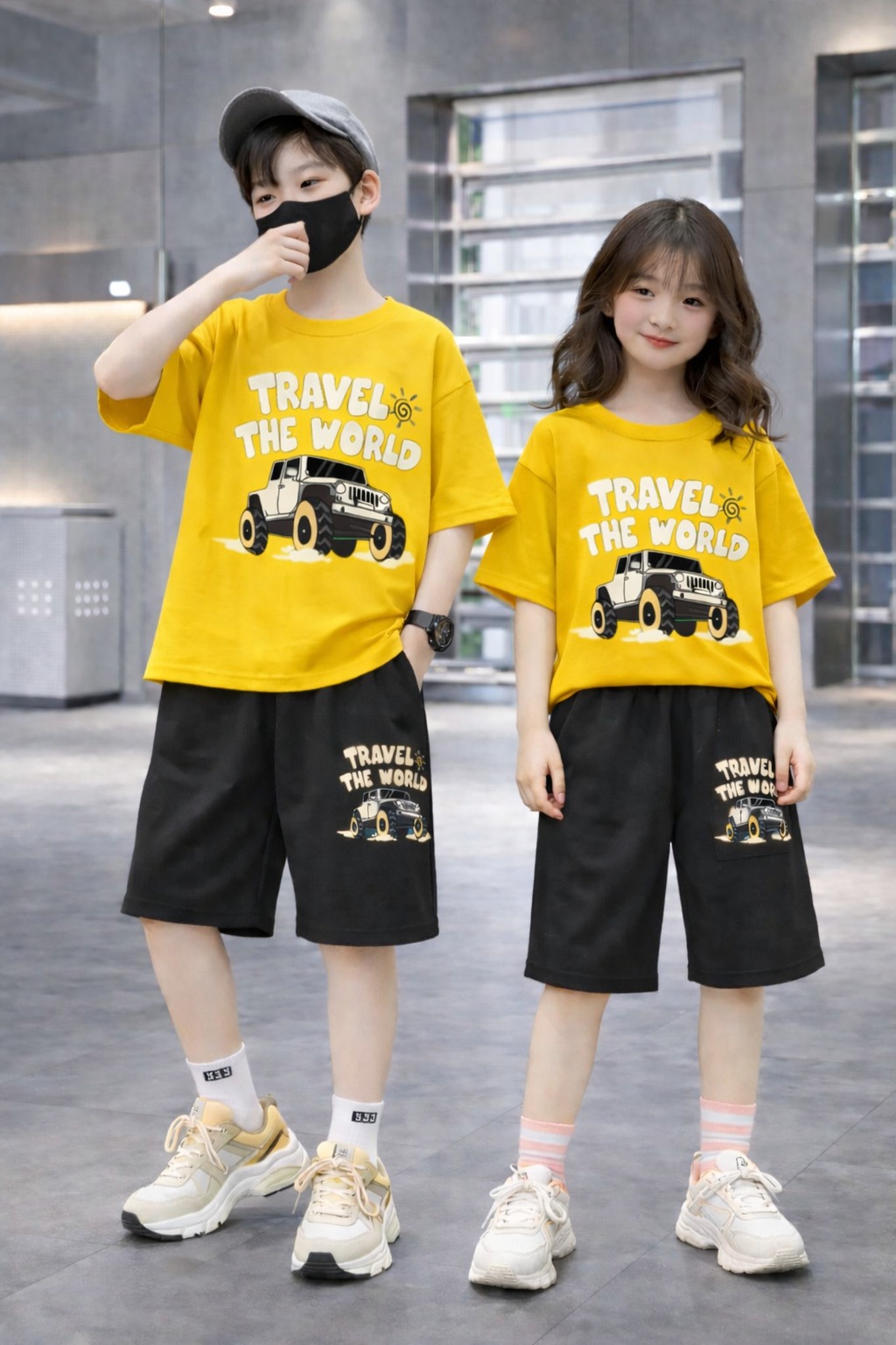 Drop Shoulder Baby TShirt and Pant Set
