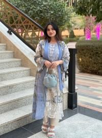 Premium Digital Printed Readymade Three Piece with Lace Work Detail