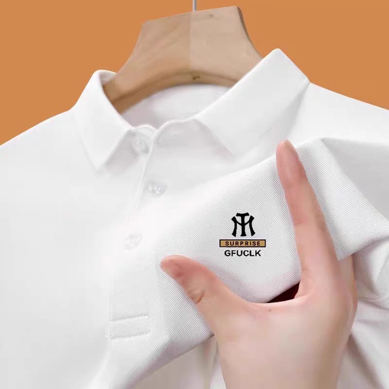 Breathable Formal Solid Polo Shirt Summer Fashion Comfort