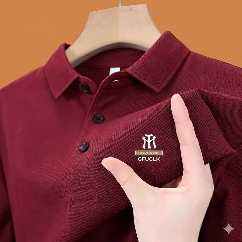 Elegant Formal Solid Polo Shirt Modern Stylish Appeal