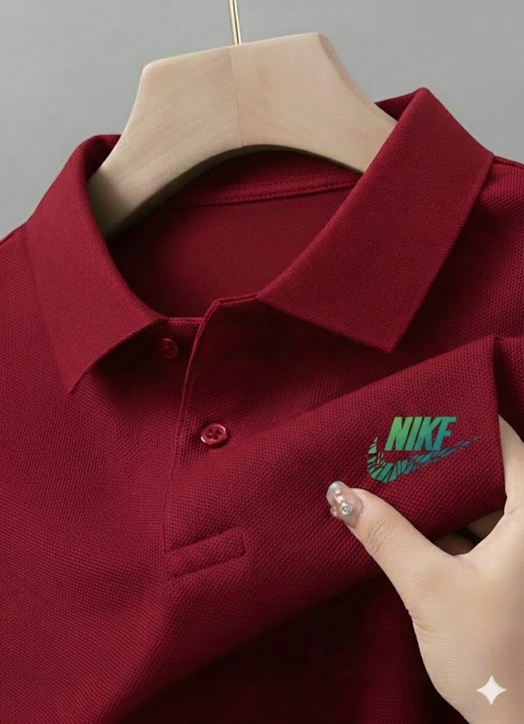 Premium Wine Red Polo – Sporty Casual Edition
