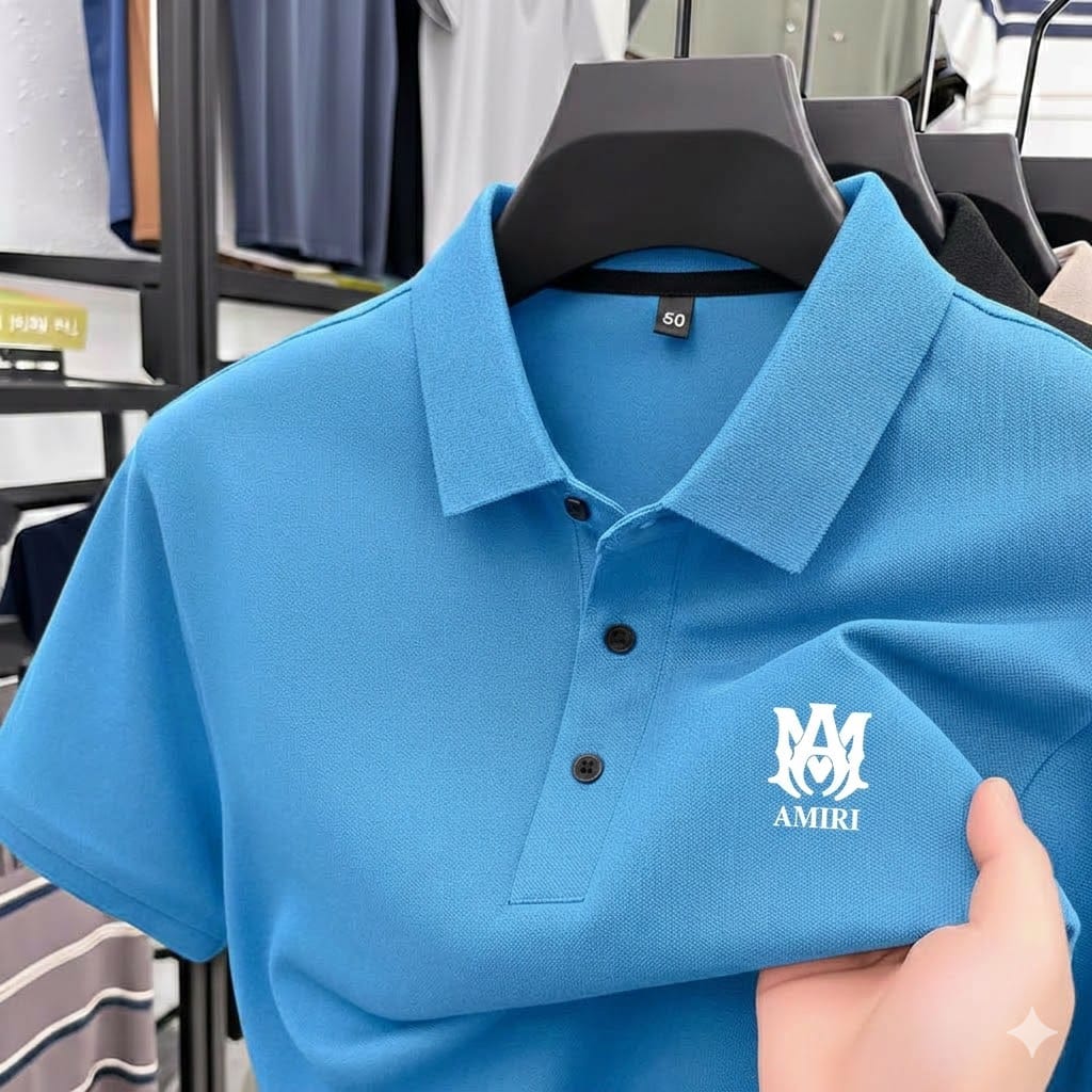 Men’s Sky Blue Polo Shirt – Premium Cotton Casual Wear