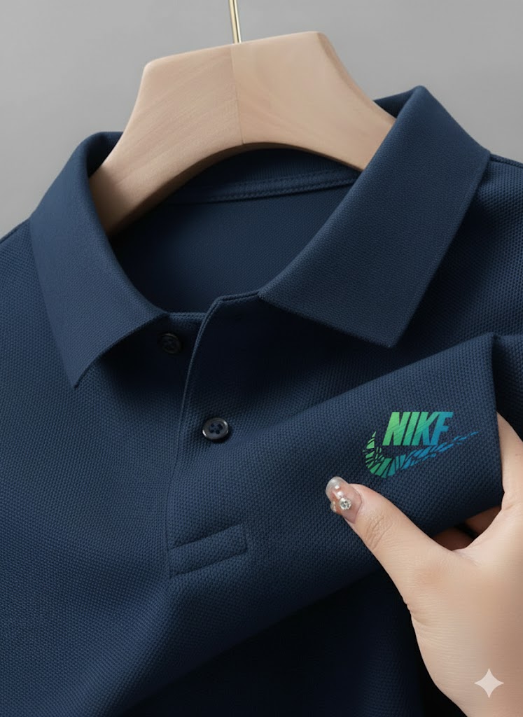 Premium Navy Blue Polo Shirt – Sporty Edition