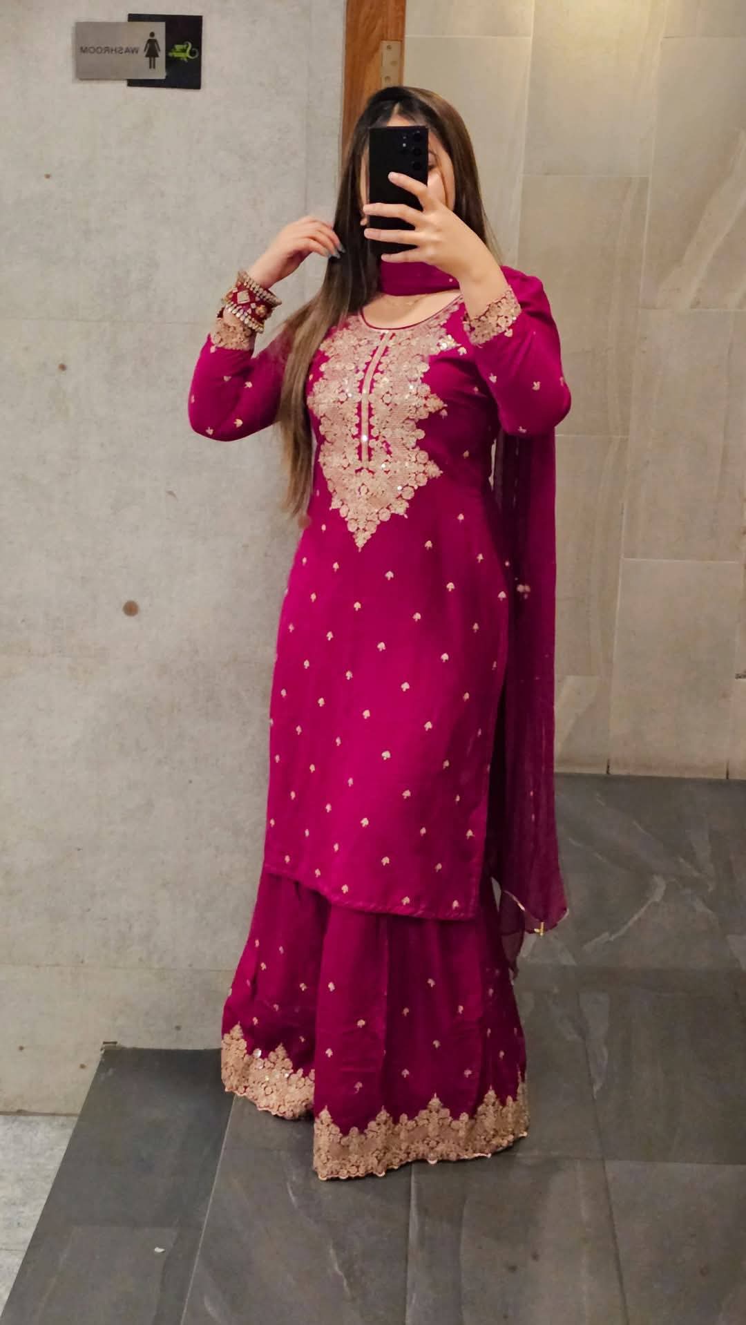 Premium AC Cotton Garara Three Piece with Embroidery & Sequence Work