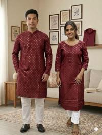 Panjabi Three Piece Couple Set