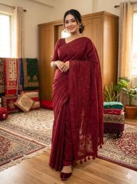 Premium Half Silk Sharee with Full Embroidery Work