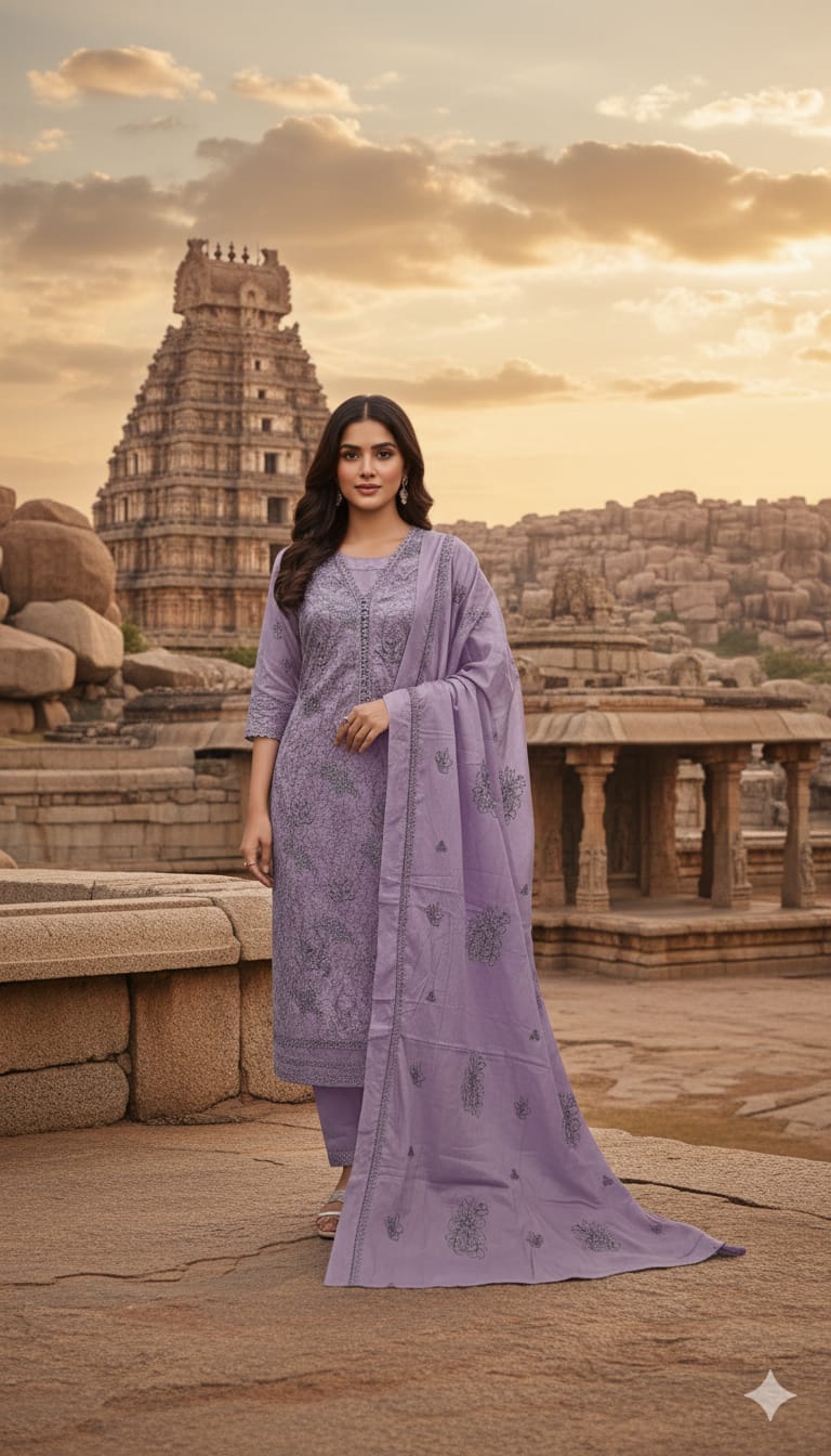 Pakistani Aga Noor Inspired Laser Cut Cotton Unstitched Three Piece