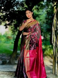 Benaroshi Katan Saree with blause pcs